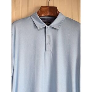 Bertigo Performance Polo Shirt Mens Large Light Blue Stretch Golf Casual‎